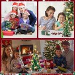 2024 Advent Calendar, Christmas Tree Building Block Set with LED String Lights, 24-Day Christmas Countdown Calendar, Christmas Home Decoration, Toy Gift Box for Boys and Girls, Educational Toy