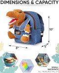Naturally KIDS Dinosaur Backpack, Dinosaur Toys for Boys, Toddler Backpack, 3 Year Old Boy Gifts
