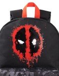 Marvel Deadpool Boys Backpack | Black & Red Rucksack with Adjustable Straps | Superhero Practical & Organised Luggage Sports School Bag For Kids | Movie Series Merchandise Gift