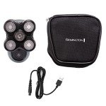 Remington RX7 Electric Head Shaver for Bald Men (Cordless, 60-Min Usage, USB, 5 Cutting Heads Skin Close Results (0.2mm), Turbo, Wet & Dry, Easy Clean, Waterproof, Pop-up Trimmer, Travel Pouch) XR1600