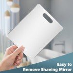 Shatterproof Shower Mirror Anti-Fog Shaving Mirror for Travel, Fogless for Shaving Fogless Bathroom Shower Mirror for Men and Women, Bathroom Wall Hanging Shower Mirror With Stainless Steel Hook