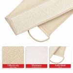 Back Scrubber Exfoliating Loofah Back Washers for Shower Bath Sponge Body Scrubber Backwash Belt Back Exfoliator Strap Scrubbing Dry Clean Skin Double Side Pad Men Women Bathroom Accessories 63 Cm