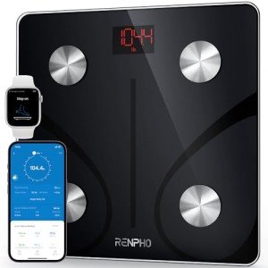 RENPHO Scales for Body Weight, Smart Weighing Scales Body Weight with App, Bluetooth Bathroom Scales for Fitness Tracking, High Accuracy Body Composition Monitor (ST/ST:LB/LB/KG)