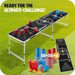 Lightweight Foldable Beer Pong Table with Accessories