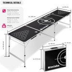 Lightweight Foldable Beer Pong Table with Accessories