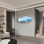 Surfboard Wall Hanger for Indoor and Outdoor Display