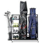 Mythinglogic Golf Storage Rack with Wheels