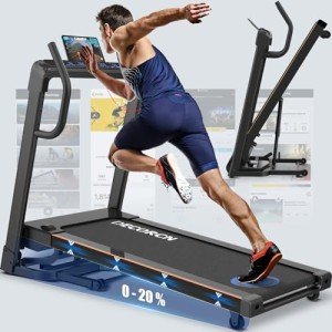 Foldable Home Treadmill with App and Incline