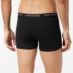 Tommy Hilfiger - Men's Boxer Shorts - Multipack Trunks For Men - 3 Pack Underwear Man - Signature Waistband Elastic - Black - Size L