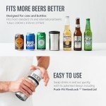 Huski Beer Cooler 2.0 | New | Premium Can and Bottle Holder | Triple Insulated Marine Grade Stainless Steel | Detachable 3-in-1 Opener | Works as a Tumbler | Best Gifts for Beer Lovers (Stainless)