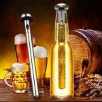 JOKBEN Stainless Steel Beverage Beer Chiller Stick Drink Bottle Rod Instant Portable Cooling Sticks Merrday Stainless Steel Tumbler Beer Brewing Wort Chiller for Home, Pool, Beach and BBQ