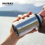 Huski Beer Cooler 2.0 | New | Premium Can and Bottle Holder | Triple Insulated Marine Grade Stainless Steel | Detachable 3-in-1 Opener | Works as a Tumbler | Best Gifts for Beer Lovers (Stainless)