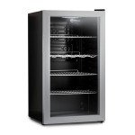 Subcold Super85 LED - Under-Counter Fridge | 85L Beer, Wine & Drinks Fridge | LED Light + Lock and Key | Energy Efficient (Silver, 85L)