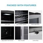 Subcold Super85 LED - Under-Counter Fridge | 85L Beer, Wine & Drinks Fridge | LED Light + Lock and Key | Energy Efficient (Silver, 85L)