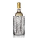 Vacu Vin Active Cooler Wine Chiller - Reusable, Flexible Wine Bottle Cooler - Silver - Wine Cooler Sleeve for Standard Size Bottles - Insulated Wine Bottle Chiller to Keep Wine Cold and Refreshing
