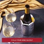 Vacu Vin Active Cooler Wine Chiller - Reusable, Flexible Wine Bottle Cooler - Silver - Wine Cooler Sleeve for Standard Size Bottles - Insulated Wine Bottle Chiller to Keep Wine Cold and Refreshing