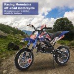 Mini Dirt Bike,49cc 2-Stroke Kids Dirt Bike,Gas Power Motorcycle,Racing Max Speed 40KM/H,Pocket Motorbike with Front Rear Disc Brakes