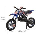 Mini Dirt Bike,49cc 2-Stroke Kids Dirt Bike,Gas Power Motorcycle,Racing Max Speed 40KM/H,Pocket Motorbike with Front Rear Disc Brakes