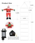 iShabao 9.8Ft Ladder Christmas Lights with Santa Claus - 310 LED Outdoor Christmas Lights Mains Powered with Timer, Memory Function, 8 Modes Christmas Lights for Indoor Outdoor Xmas Decor(White)
