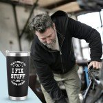 Shoppawhile Birthday Gifts for Men Funny and Unusual Gift Ideas for Men Presents for Men Christmas Fathers Day Dad Birthday Gifts Stainless Steel Travel Tumbler 20oz Mechanic Mens Gifts