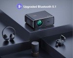 【Auto Focus & Keystone】Projector, 30000 Lumen WiFi 6 Bluetooth Full HD 1080P Portable Projector Supported 4K, 4D/4P Keystone 50% Zoom 300" Display Home Cinema Projector for Smartphone/TV Stick/PPT/PS5
