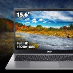 Acer Aspire 3 A315-59 Laptop - Intel Core i5-1235U, 8GB, 512GB SSD, Integrated Graphics, 15.6-inch FHD, Windows 11, Silver