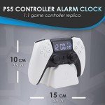 PlayStation PS5 Controller Alarm Clock - Officially Licensed Sony Merchandise Digital White Clock With Date, Gift Accessory for Gamer, Bedroom Decor | Paladone