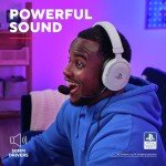 Trust Gaming GXT 498W Forta [Officially Licensed for PlayStation 5] Sustainable Gaming Headset for PS5 / PS4, 1.2m Cable, 50mm Drivers, Detachable Microphone, Wired Over-Ear Headphones - White