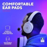 Trust Gaming GXT 498W Forta [Officially Licensed for PlayStation 5] Sustainable Gaming Headset for PS5 / PS4, 1.2m Cable, 50mm Drivers, Detachable Microphone, Wired Over-Ear Headphones - White