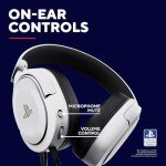 Trust Gaming GXT 498W Forta [Officially Licensed for PlayStation 5] Sustainable Gaming Headset for PS5 / PS4, 1.2m Cable, 50mm Drivers, Detachable Microphone, Wired Over-Ear Headphones - White