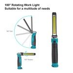 klarus WL1 Inspection Lamp Rechargeable, Multiple Uses Work Light, 550 Lumens Inspection Light with Magnetic Base & Hook, 180°Rotate Foldable Inspection Torch for Car Repair Indoor Outdoor Uses