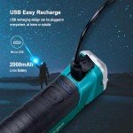 klarus WL1 Inspection Lamp Rechargeable, Multiple Uses Work Light, 550 Lumens Inspection Light with Magnetic Base & Hook, 180°Rotate Foldable Inspection Torch for Car Repair Indoor Outdoor Uses