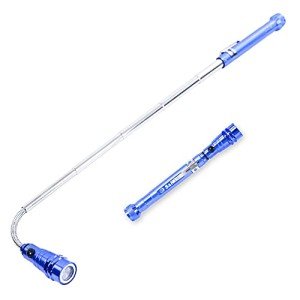 S&R Mini Flexible Magnetic Flashlight with 3 LEDs, 175-582mm Extendable – Magnetic Pick-Up Head Tool for DIY, Car Repair, Camping