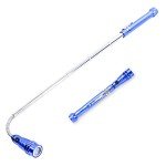 S&R Mini Flexible Magnetic Flashlight with 3 LEDs, 175-582mm Extendable – Magnetic Pick-Up Head Tool for DIY, Car Repair, Camping