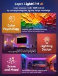 Lepro S1 AI Smart LED Strip Light 10M 300LEDs, AI Generated Lighting LLM, WiFi App and Voice Control, Work with Alexa & Google Home, DIY Multiple Colors, Music Sync, MagicColor LED Lights for Bedroom