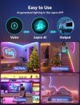 Lepro S1 AI Smart LED Strip Light 10M 300LEDs, AI Generated Lighting LLM, WiFi App and Voice Control, Work with Alexa & Google Home, DIY Multiple Colors, Music Sync, MagicColor LED Lights for Bedroom