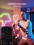 Lepro N1 AI Smart Neon Light Strip 6M, Voice & App Control, AI Generated Lighting LLM, Dotless LED Strip Work with Alexa & Google Home, Music Sync Gaming Lights, IP65 Waterproof, DIY Multiple Colors