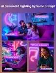 Lepro N1 AI Smart Neon Light Strip 6M, Voice & App Control, AI Generated Lighting LLM, Dotless LED Strip Work with Alexa & Google Home, Music Sync Gaming Lights, IP65 Waterproof, DIY Multiple Colors