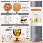 CROWNLY CRYSTAL® Personalised Gifts for Men Beer Glasses Mens Gifts for Dad Christmas Gifts for Him Grandad Birthday Gifts for Men Boyfriend Gifts for Brother Leaving Gifts for Men Pint Glass (R)