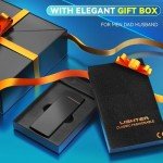 Coquimbo Gifts for Men Dad Him Electric Lighter, USB Rechargeable Arc Lighter Windproof Flameless Plasma Lighter with Battery Display, Birthday Gifts for Men, Boyfriend, Husband