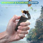 Coquimbo Gifts for Men Dad Him Electric Lighter, USB Rechargeable Arc Lighter Windproof Flameless Plasma Lighter with Battery Display, Birthday Gifts for Men, Boyfriend, Husband