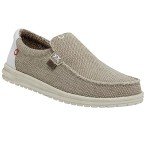 HEYDUDE - Men's Mikka Braided - Casual Slip-On Shoes - Moccasin Style, Off White, 11 UK