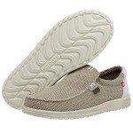 HEYDUDE - Men's Mikka Braided - Casual Slip-On Shoes - Moccasin Style, Off White, 11 UK