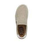 HEYDUDE - Men's Mikka Braided - Casual Slip-On Shoes - Moccasin Style, Off White, 11 UK