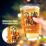 Christmas Cup Gifts for Dad from Daughter Son 16OZ Beer Glasses, Dad Christmas Gifts for Husband Men on Christmas Birthday Fathers Day Anniversary-to Dad from The Reasons You Drink