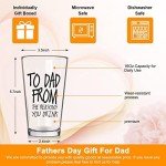 Christmas Cup Gifts for Dad from Daughter Son 16OZ Beer Glasses, Dad Christmas Gifts for Husband Men on Christmas Birthday Fathers Day Anniversary-to Dad from The Reasons You Drink