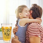 Christmas Cup Gifts for Dad from Daughter Son 16OZ Beer Glasses, Dad Christmas Gifts for Husband Men on Christmas Birthday Fathers Day Anniversary-to Dad from The Reasons You Drink