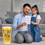 Christmas Cup Gifts for Dad from Daughter Son 16OZ Beer Glasses, Dad Christmas Gifts for Husband Men on Christmas Birthday Fathers Day Anniversary-to Dad from The Reasons You Drink