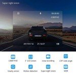 Dash Cam Front and Rear with Card FHD 1080P 3”IPS Screen Dual Camera Dash Cams DVR Car Driving Recorder 170°Wide Angle HDR Dashboard Camera Night Vision Parking Mode Motion Detection Loop Recording