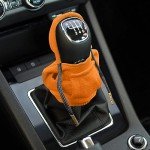 YEJAHY Gear Knob Hoodie, Gear Knob Cover, Gear Shift Hoodie Cover, Funny Hoodies Gear Lever Decoration, for Car, Decorative (Orange)